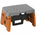 Stool Foldable Blk Org Gry