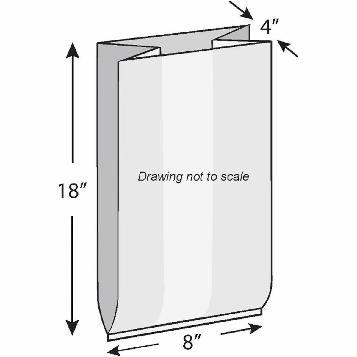 Poly Bag 8X4X18 1 Mil