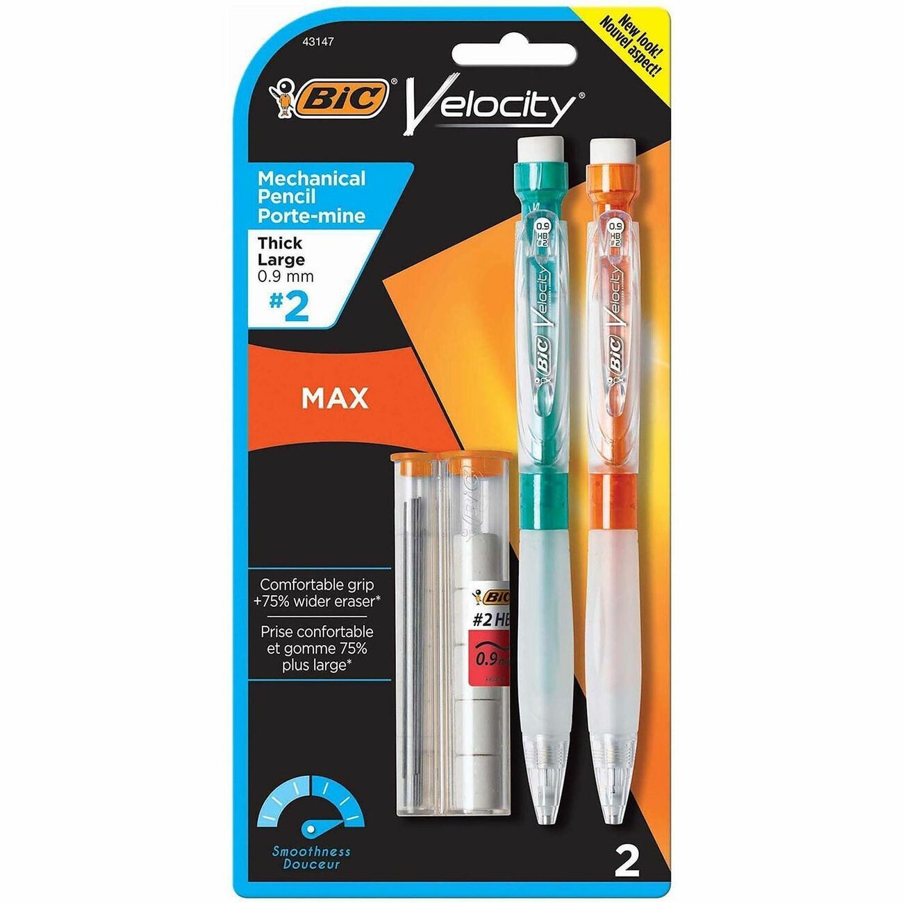 BIC Pencil Velcty Max 0.9 2Pk