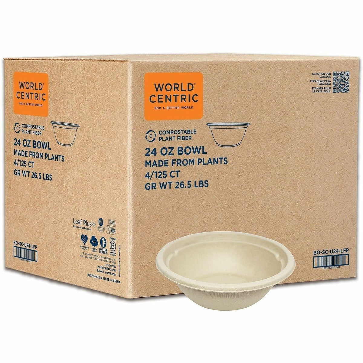 World Centric Compostable Fiber Bowl