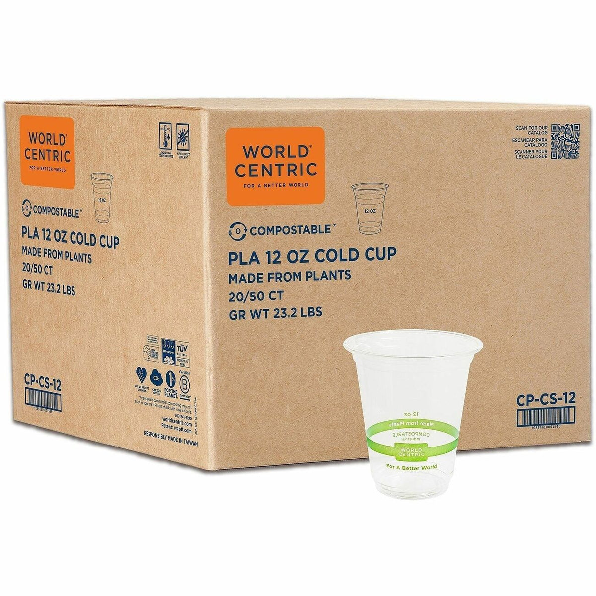 World Centric 12oz Compostable Cold Cup
