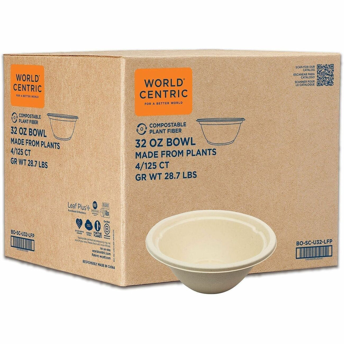 World Centric Compostable Fiber Bowls
