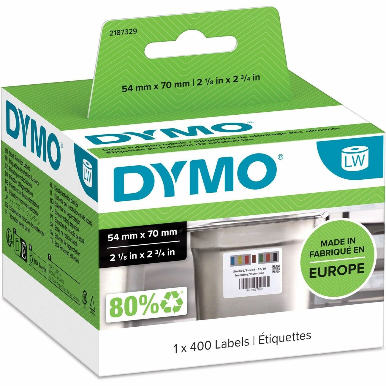 DYMO Label Lw Fst 2-1/8'X 2-3/4