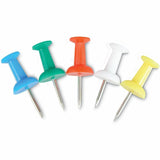 Universal Colored Push Pins, Plastic, Assorted, 0.38" , 400/Pack