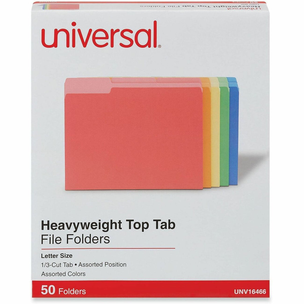 Universal 1/3 Tab Cut Letter Top Tab File Folder