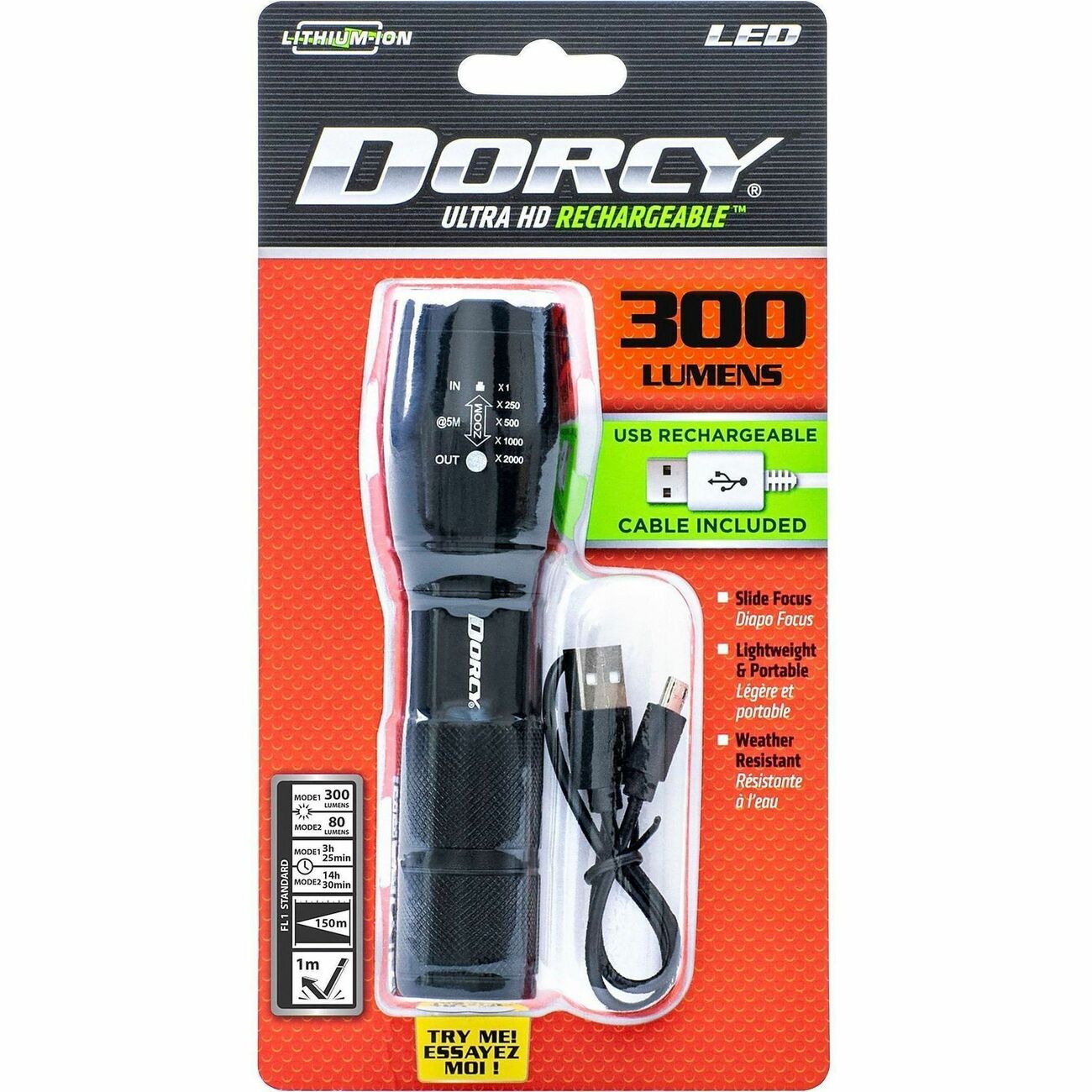 300 Lum Rechg Flashlight