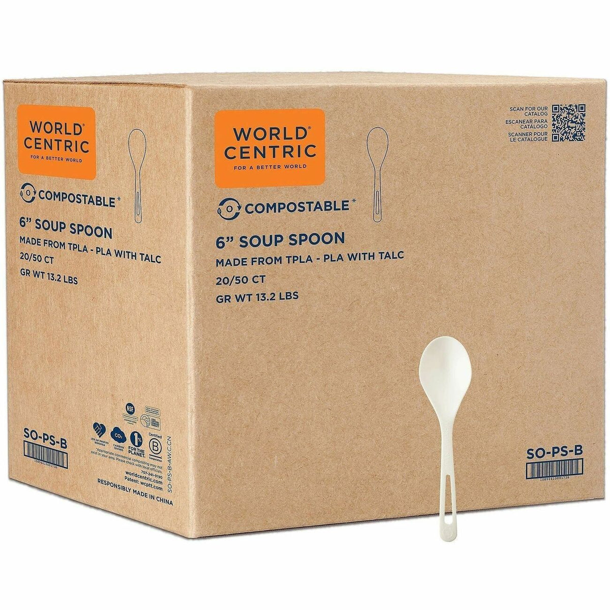 World Centric 6" TPLA Soup Spoons