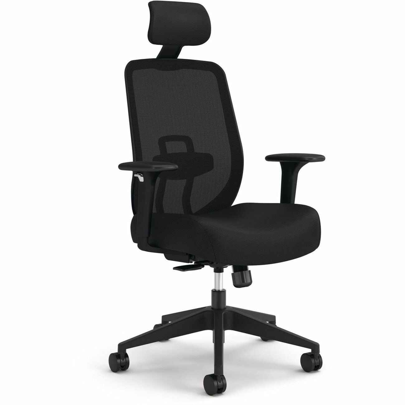 HON Chair Task Mshbck Arms Blk
