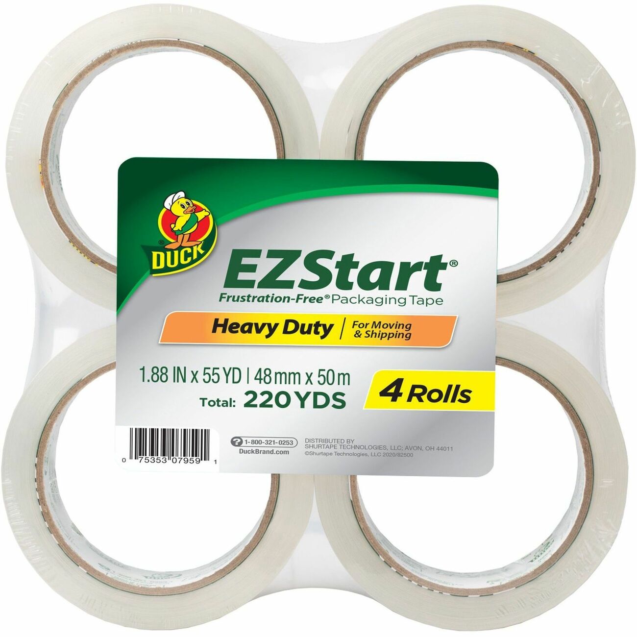 Tape Pkg Ezstart 55Yd 4Pk