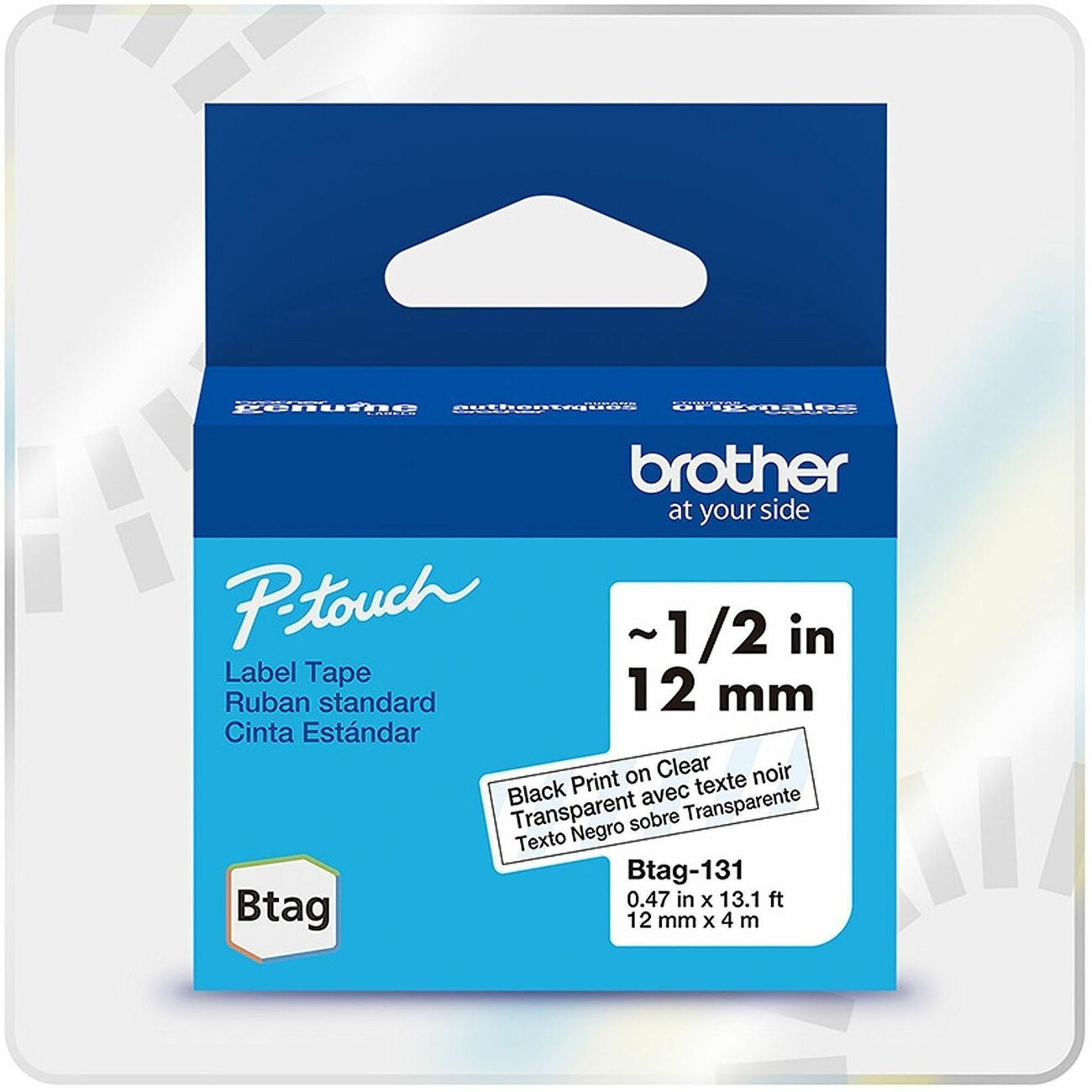 Brother Tape Label Btag Bk On Cl