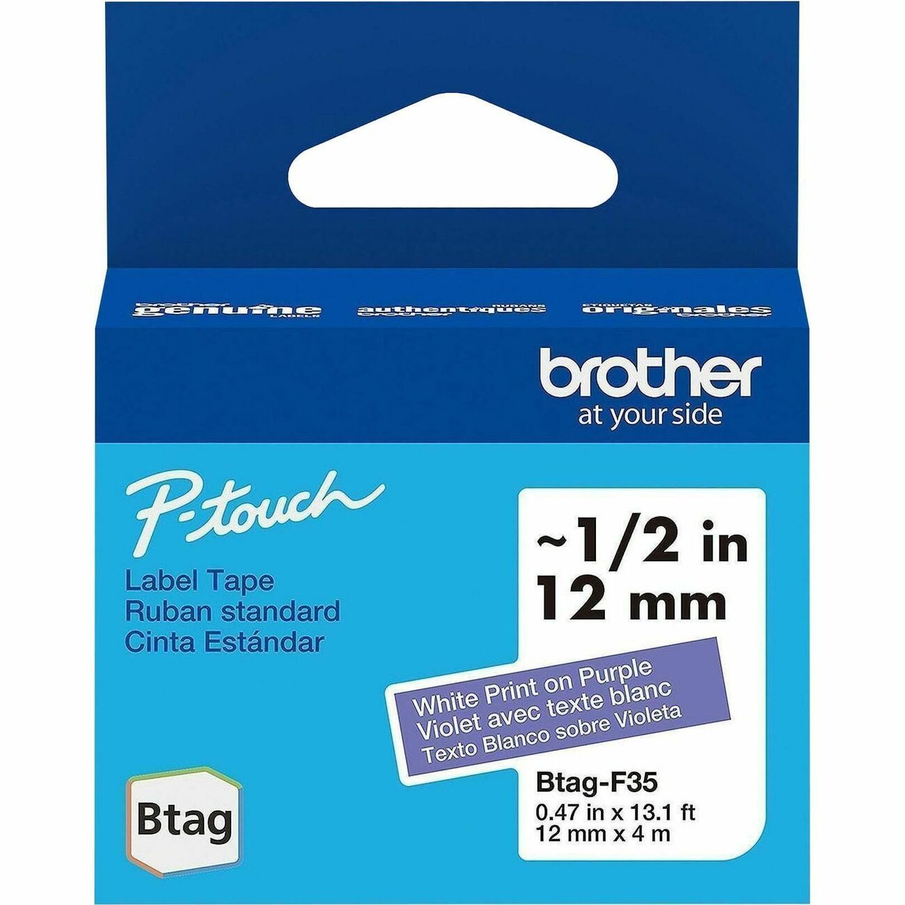 Brother Tape Label Btag We On Pe