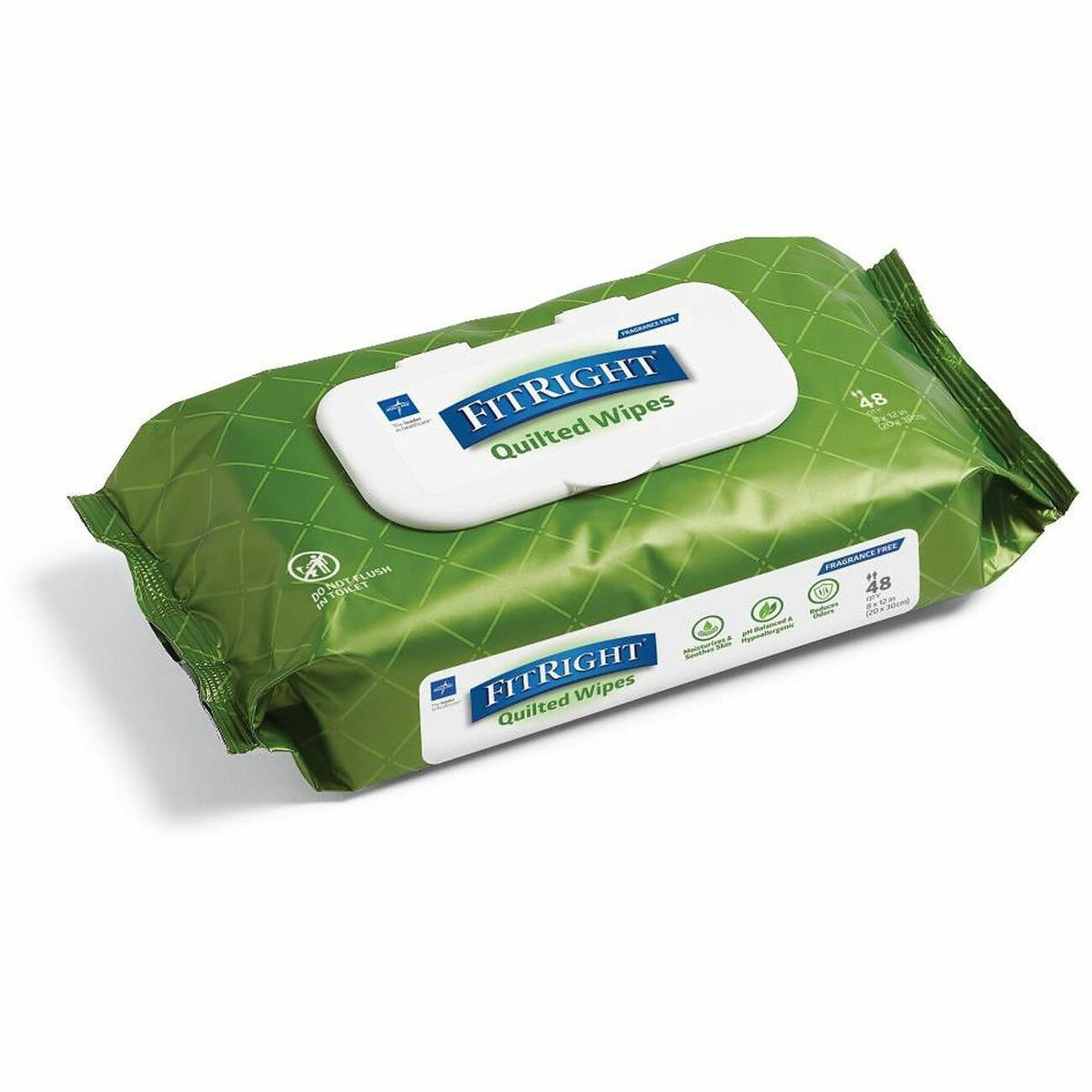 FitRight Aloe Quilted Wet Wipes Soft Pack Fragrance Free 48/Pack 12Ct