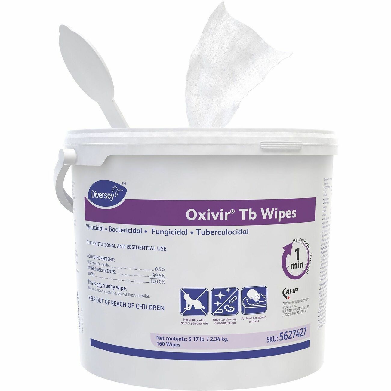 Diversey Disinfectant Wipe Tub 160Ct
