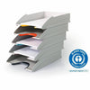 Durable Tray Stckbl Letr Setof5 Wh