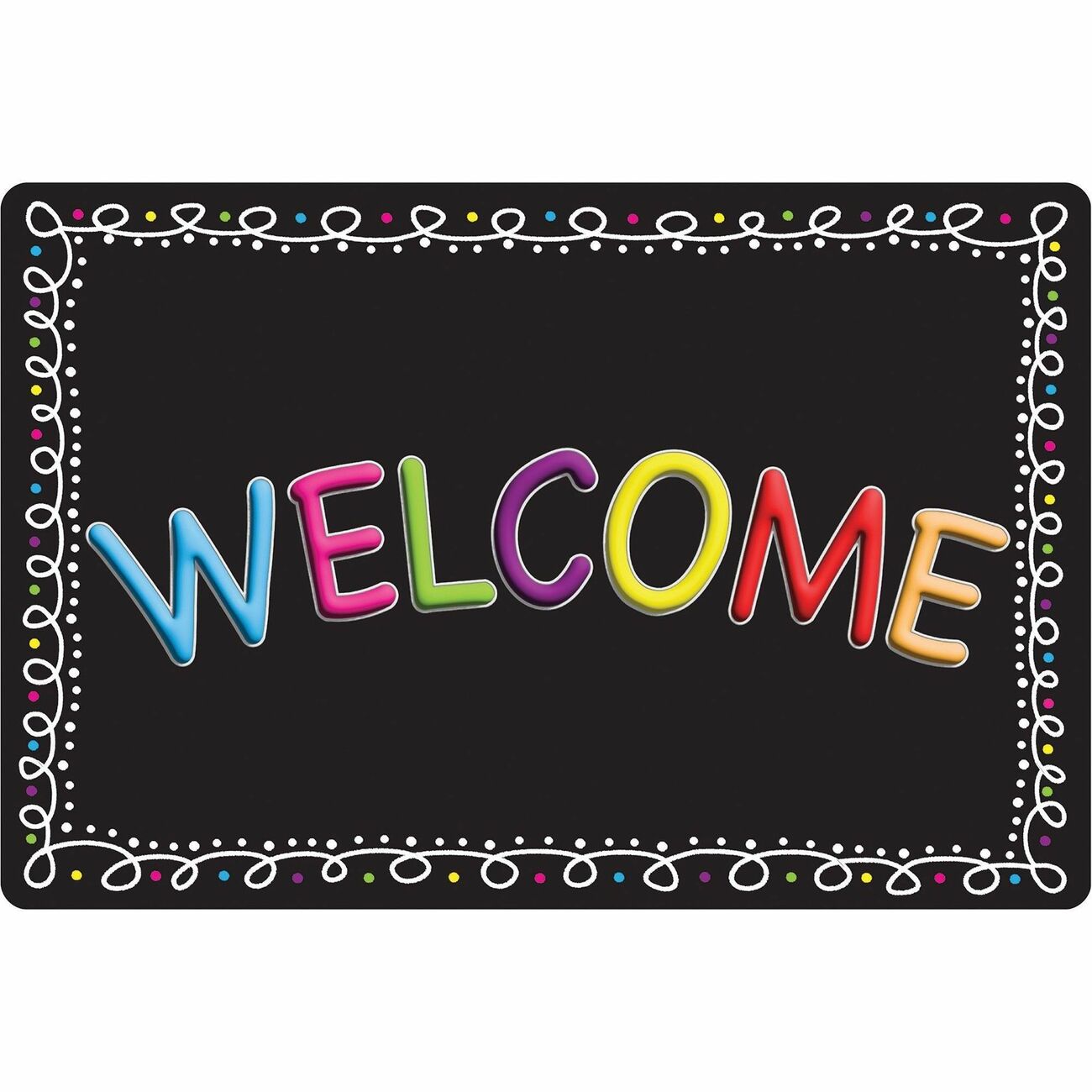 Mat Welcome Chalk Loops