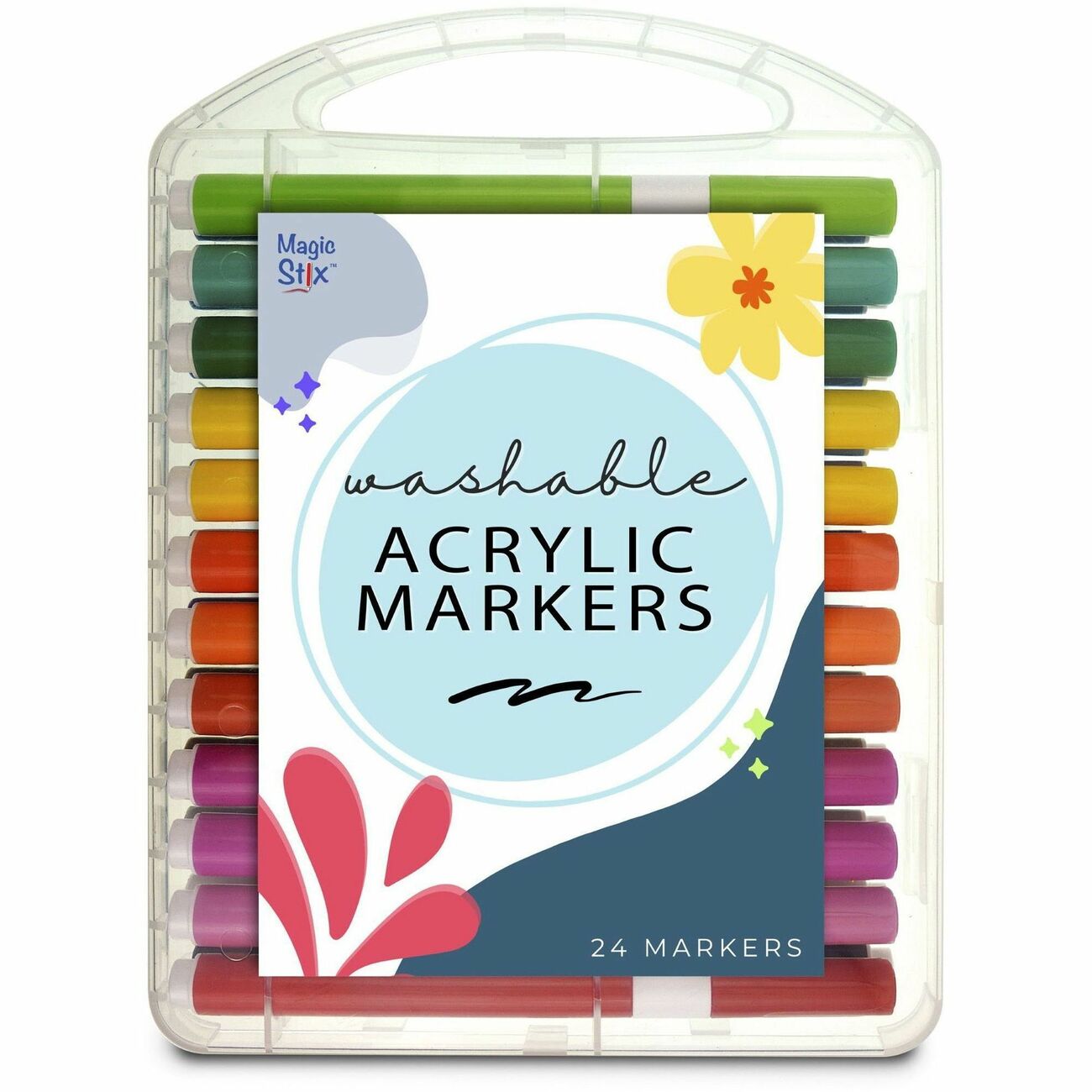 The Pencil Grip Magic Stix Washable Acrylic Markers, 24-Count