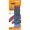 BIC Pen Retract 4Color 1Mm 3Pk