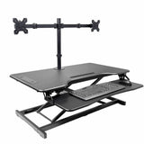 Rocelco Electric Desk Riser & Dual Monitor Mount