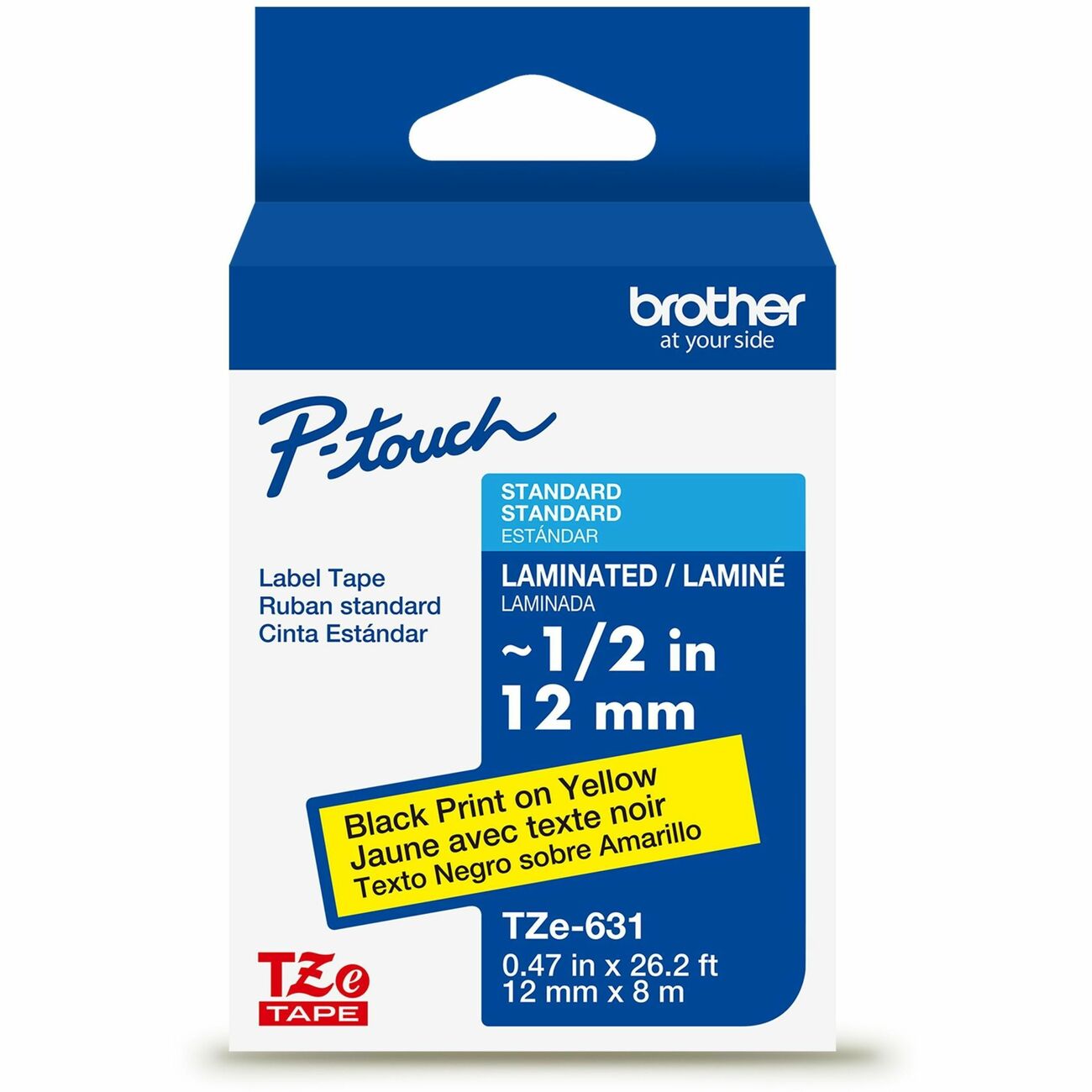 Brother Cartridge Tape 1/2 Bk/Yw