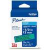 Brother Tape Label 1/2" Bk/Gn