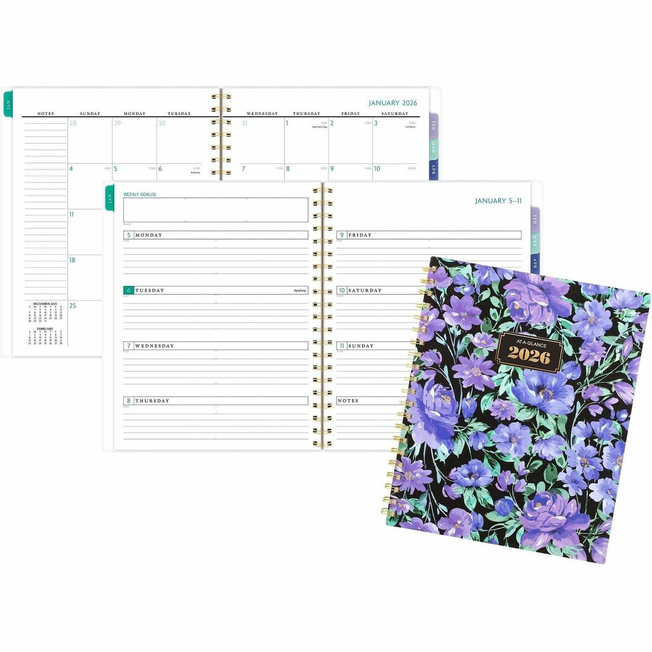 AT-A-GLANCE Planner Badge Wm Lrg Floral