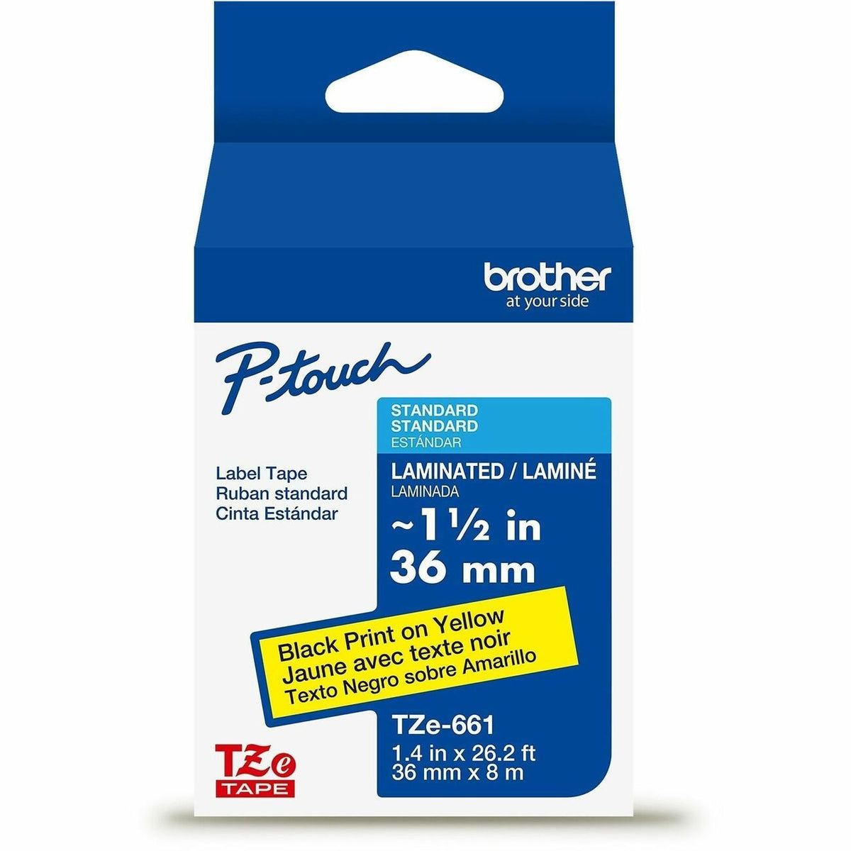 Brother Cartridge Tape 1 1/2 Bk/Yw