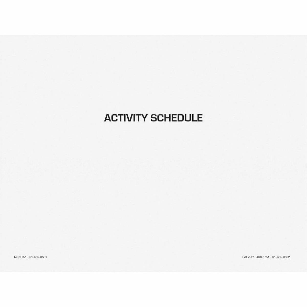 Unicor Flip Style Activity Schedule Calendar