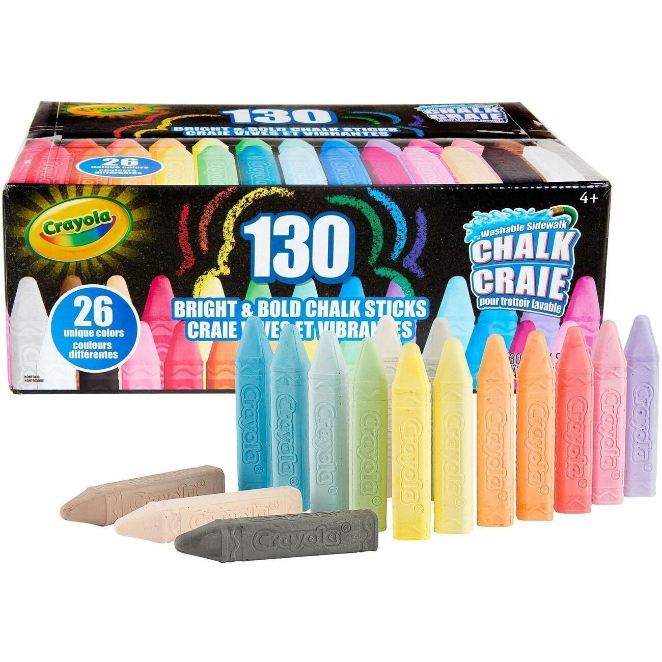 Crayola Chalk Sidewalk Wash 130Ct