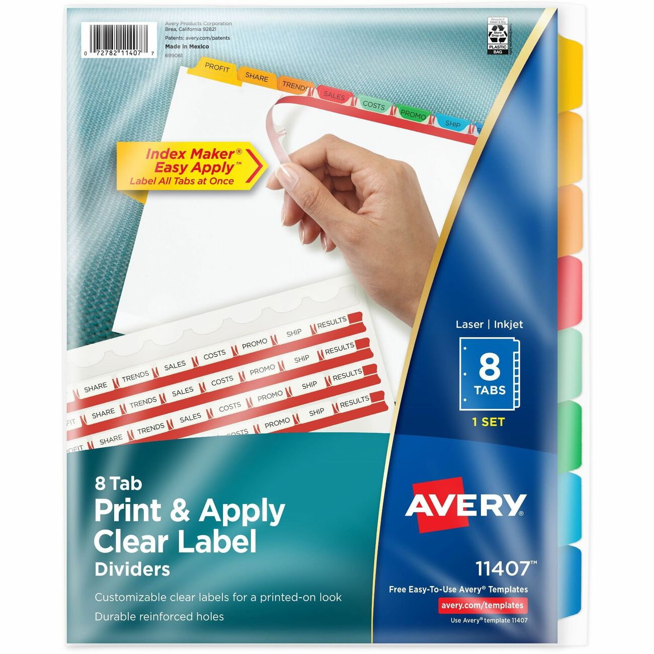 Avery Index Divider 8Tab Mi