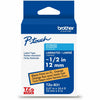 Brother Tape Label 1/2" Bk/Flor