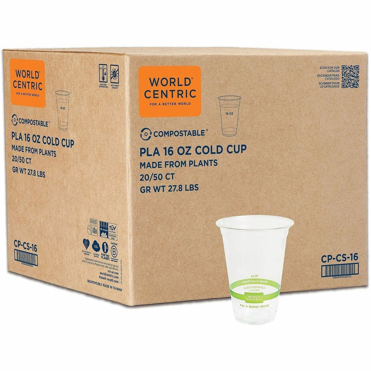 World Centric 16oz Compostable Cold Cup
