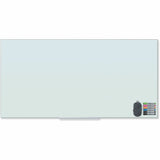 U Brands Magnetic Floating Frosted-Glass Dry-Erase Board
