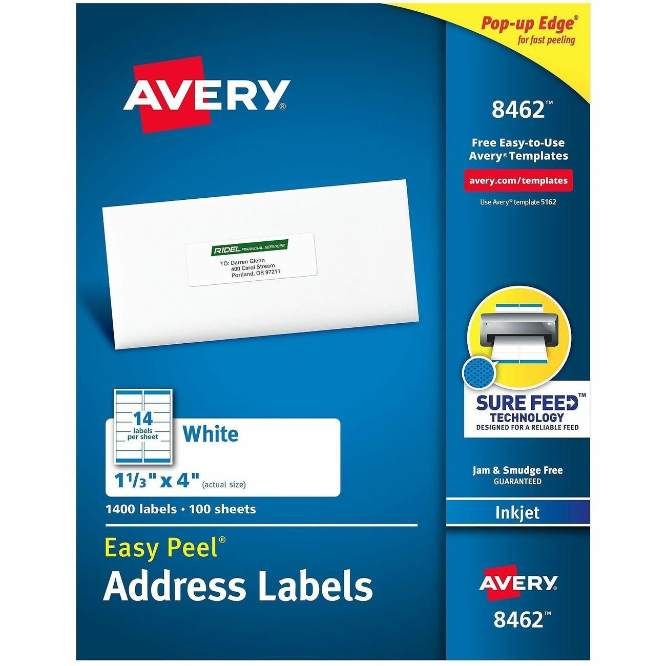 Avery Label Ezpeel Inkjt 1.3X4 We