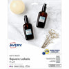 Avery Matte White Square Labels
