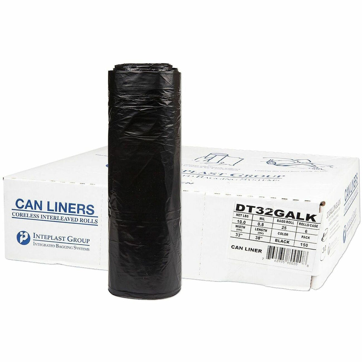 Liner Can 8Mil 32Gal Bk