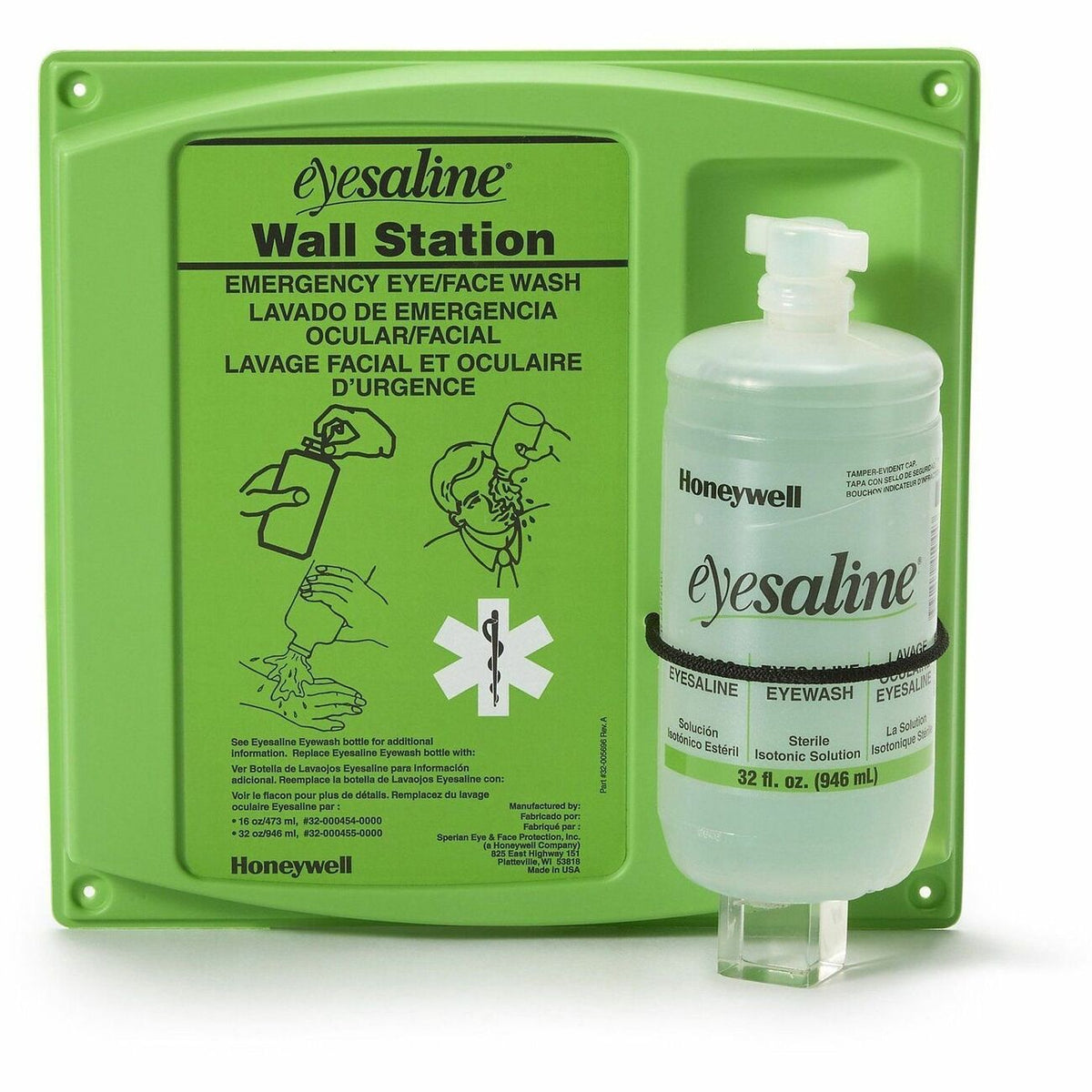 Medline Eyesaline Wall-Mount Eyewash Station