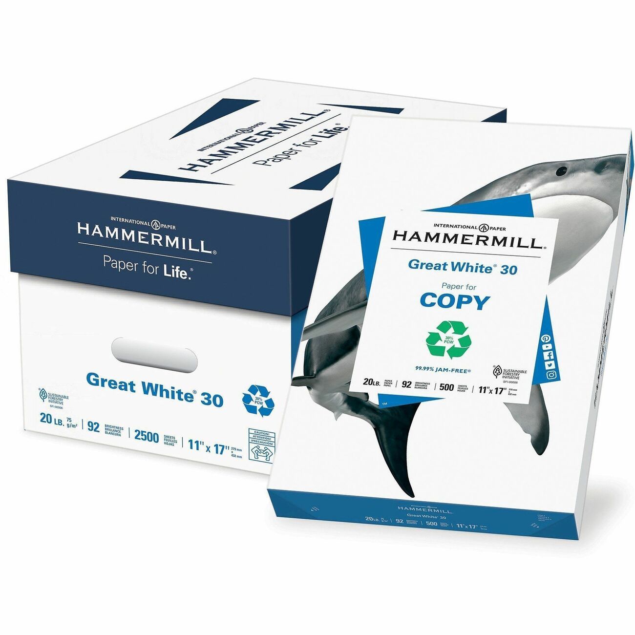 Hammermill Paper Great White 30 11X17