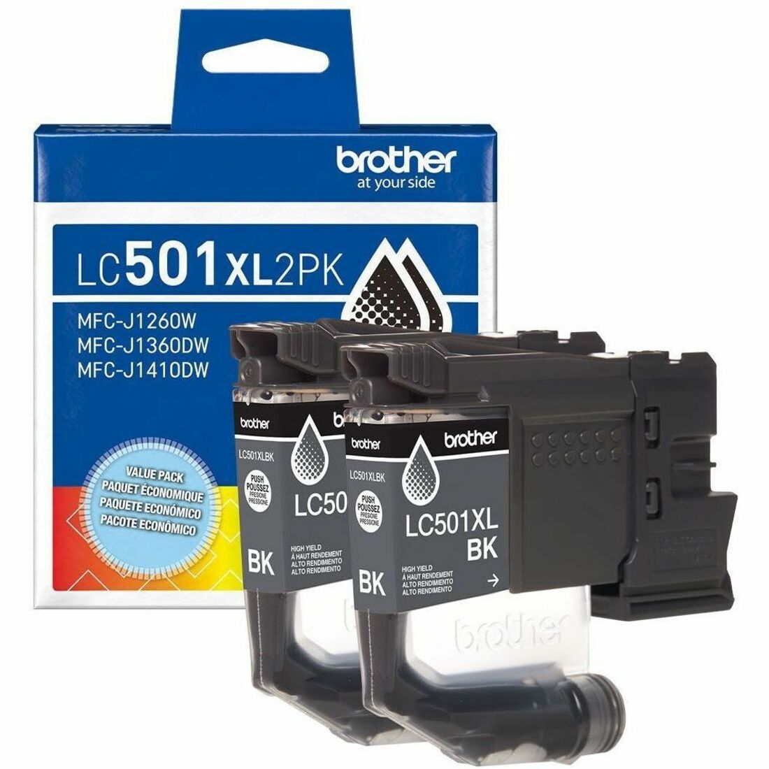 Brother Crt Hy Bk Ink 2Pk