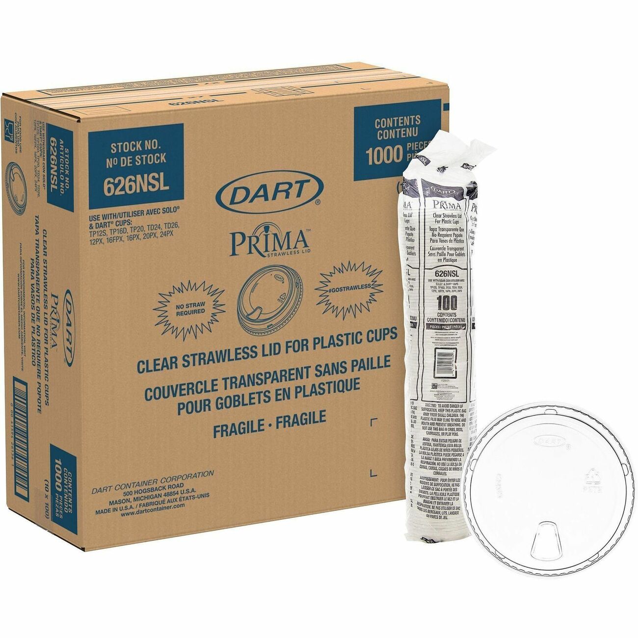 Lid 12-24Oz Pet Strawless