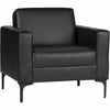 Lorell Clarke Series Club Chair with Antimicrobial Upholstery and Power