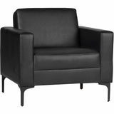Lorell Clarke Series Club Chair with Antimicrobial Upholstery and Power