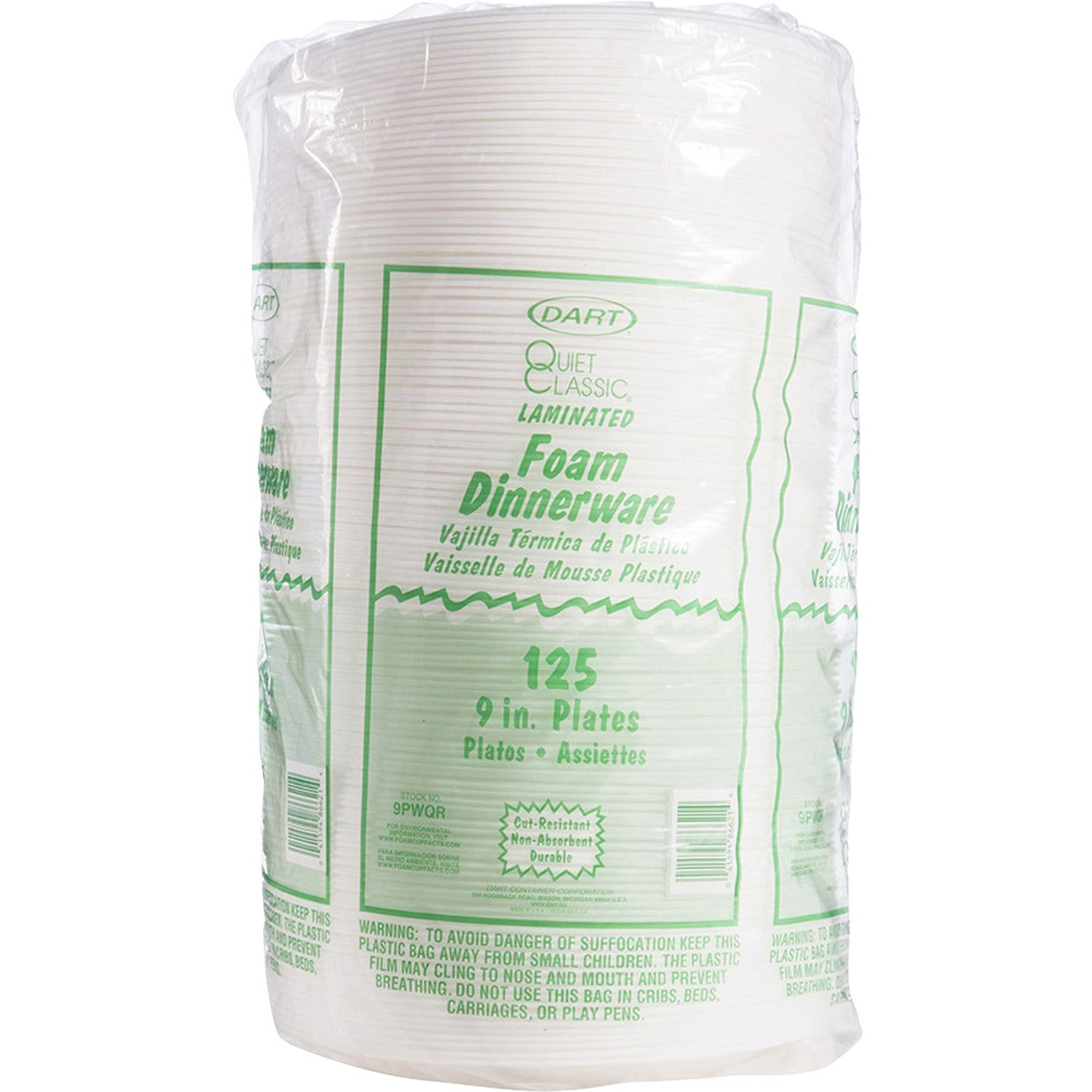 Plate Plastic 9' We 125Ct