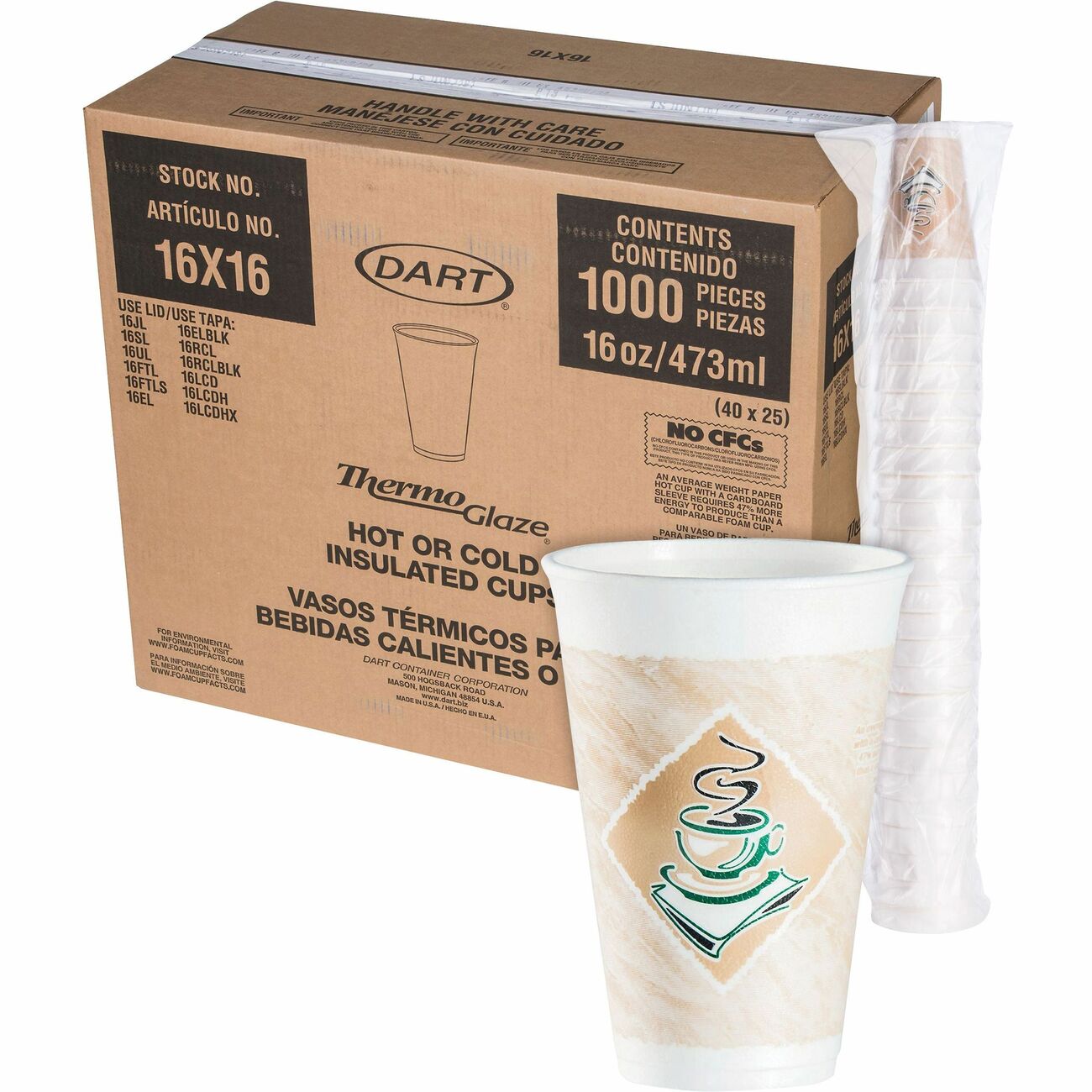 Cup Foam Design Cafe G 16Oz