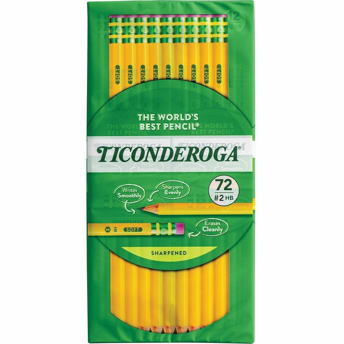 Dixon Ticonderoga Pncl 2 Ylw Shpnd 72Ct