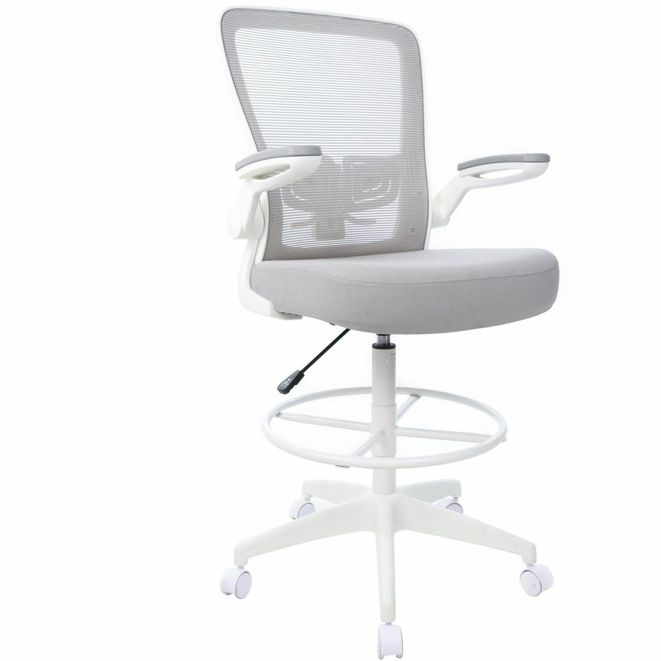 Stool Mesh Fliparm White