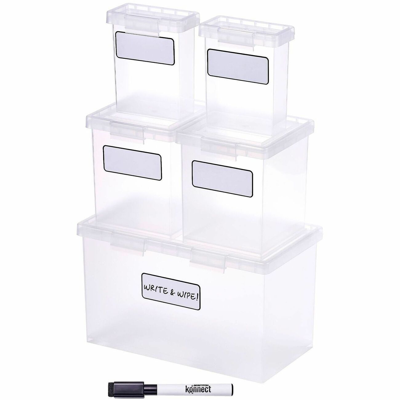 Bostitch Nest Stacking Boxes Clear