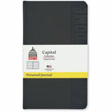 Dome Personal Journal - 5 x 8 Inch Hardcover Black Lined Journal Notebook