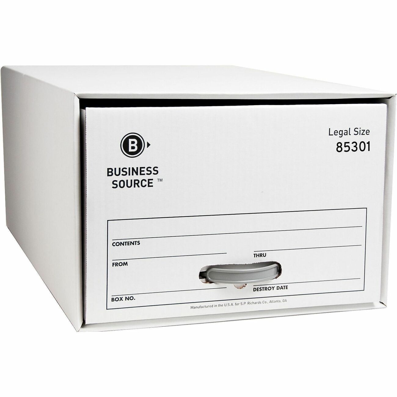 Business Source Box File Lgl Drawer Wht