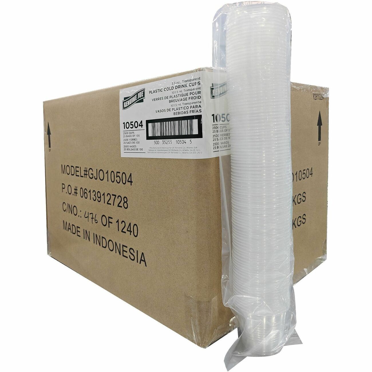 Genuine Joe Cup Plastic 3.5Oz Transparent