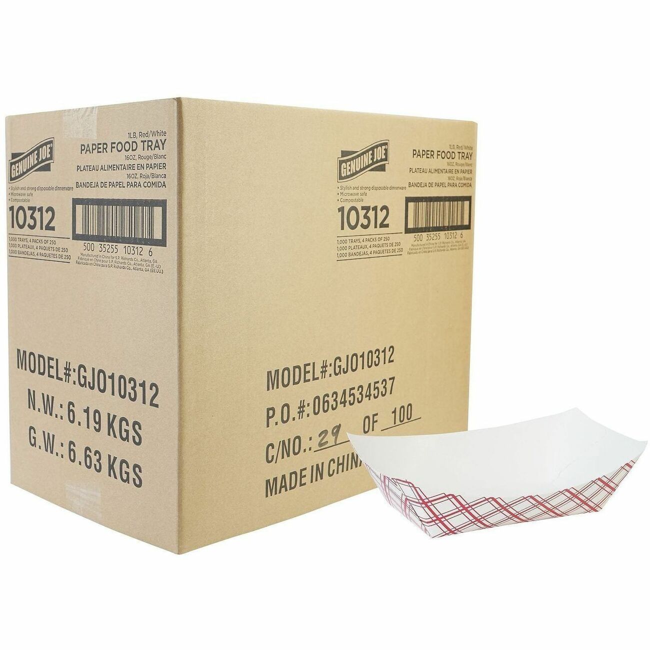 Genuine Joe Tray Food Paper 1Lb 1000